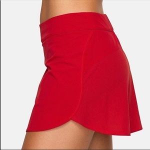 Red Outdoor Voices 3in Exercise Skirt with pocket